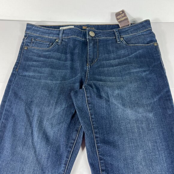 Kut From The Kloth Jeans Women's 33x30 Farrah Bootcut Mid Rise Blue Denim Tag 8 - Picture 2 of 16